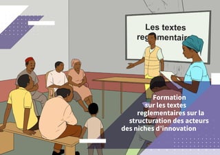 thumbnail of Formation sur les textes reglementaires sur la structuration des acteurs des niches d’innovation