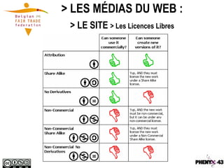 > LES MÉDIAS DU WEB :
 > LE SITE > Les Licences Libres
 