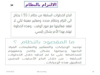 19/09/2025 KBI consulting 48
‫بالنظام‬ ‫االلتزام‬
S4
 