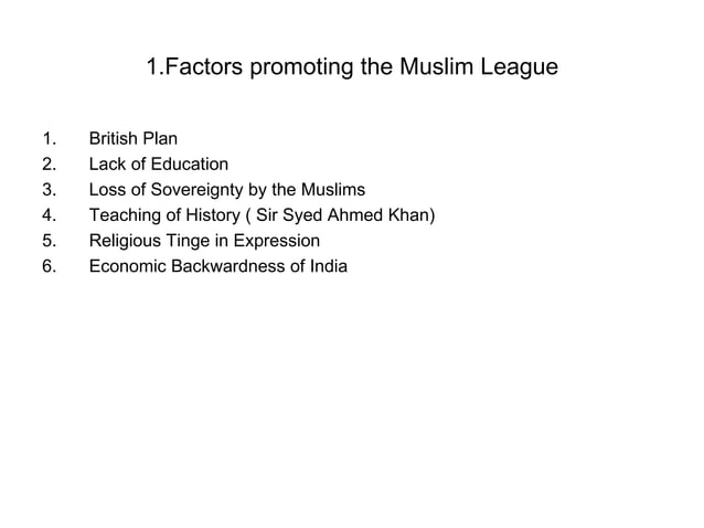 Formation And Objectives Of Muslim League | PPT | Hinduism | Religion ...