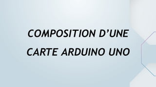 COMPOSITION D’UNE
CARTE ARDUINO UNO
 