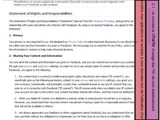 2.1 : Je connais la  charte  d'usage des TIC de mon établissement 2.6 : Je sais que l'on peut connaître mes opérations et accéder à mes données lors de l'utilisation d'un environnement informatique 