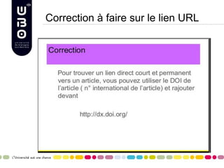 Correction à faire sur le lien URL
 