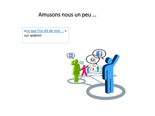 Amusons nous un peu …
«ce que l’on dit de moi … »
sur webmii
 