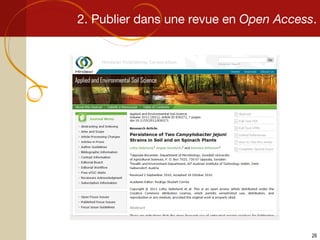 2. Publier dans une revue en  Open Access . 