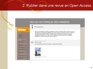 2. Publier dans une revue en  Open Access . 