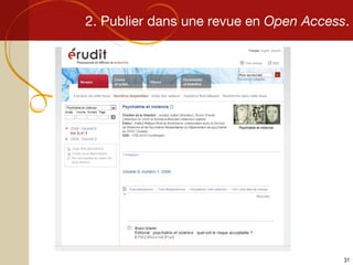 2. Publier dans une revue en  Open Access . 