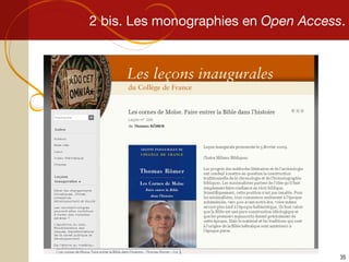 2 bis. Les monographies en  Open Access . 