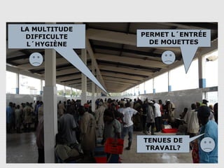52
LA MULTITUDE
DIFFICULTE
L´HYGIÈNE
PERMET L´ENTRÉE
DE MOUETTES
TENUES DE
TRAVAIL?
 