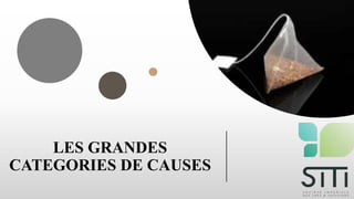 LES GRANDES
CATEGORIES DE CAUSES
 