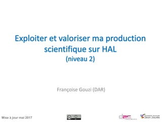 Mise à jour mai 2017
Françoise Gouzi (DAR)
 