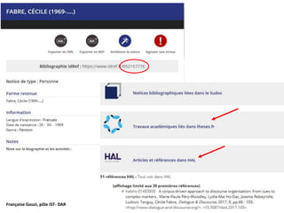 Françoise Gouzi, pôle IST- DAR
 