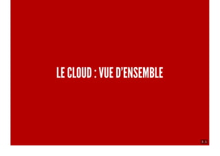 3 . 1
LE CLOUD : VUE D’ENSEMBLE
 