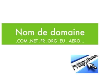 Nom de domaine .COM .NET .FR .ORG .EU . AERO... 