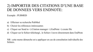 Endnote Notions De Base