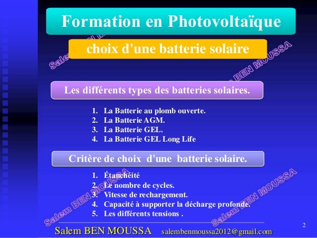 batterie solaire type