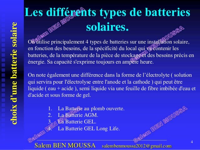 batterie solaire type