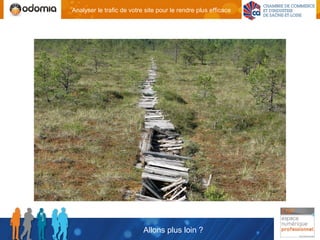 Analyser le trafic de votre site pour le rendre plus efficace




                           Allons plus loin ?
 