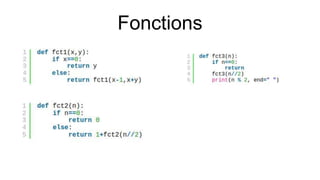 Fonctions
 