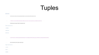 Ajouter des articles
 Commeles tuples sont immuables, ils n'ont pas de append()méthode intégrée, mais il existe d'autres façons d'ajouter des éléments à un tuple.
 1. Convertir en liste : Tout commela solution de contournement pour modifier un tuple, vous pouvez le convertir en liste, ajoutervotre ou vos éléments et le reconvertir en tuple.
 Convertissezle tuple en liste, ajoutez "orange" et reconvertissez-le en tuple :
thistuple = ("apple", "banana", "cherry")
y = list(thistuple)
y.append("orange")
thistuple = tuple(y)
 2. Ajouter un tuple à un tuple . Vous êtes autorisé à ajouter des tuples aux tuples, donc si vous voulez ajouter un élément (ou plusieurs), créez un nouveau tuple avec le ou les éléments et ajoutez-le au tuple existant :
 Créez un nouveau tuple avec la valeur "orange", et ajoutez ce tuple :
thistuple = ("apple", "banana", "cherry")
y = ("orange",)
thistuple += y
print(thistuple)
Tuples
 
