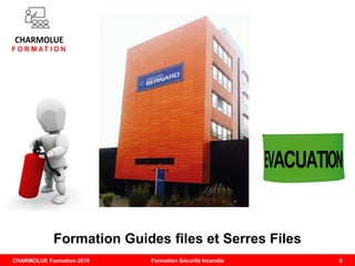 CHARMOLUE Formation 2019 0Formation Sécurité Incendie
Code Formation-V1-03/03/2011
Formation Guides files et Serres Files
 