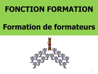 FONCTION FORMATION
Formation de formateurs
1
 