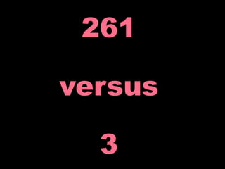 261

versus

  3
 