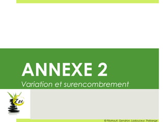 ANNEXE 2
Variation et surencombrement
© Filiatrault, Gendron, Ladouceur, Théberge
 