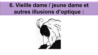 6. Vieille dame / jeune dame et
autres illusions d’optique :
 