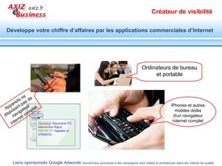 Introduction Formuler les objectifs Définir le thème de la campagne Décliner la campagne en groupes d’annonces Identifier et configurer les mots clés de chaque groupe d’annonces Rédiger les annonces Spécifier et vérifier la page d’atterrissage Préparer et rédiger le cahier des charges d’une campagne d’annonces Google adwords Modèle de cahier des charges disponible sur :  http://www.modeles-cahier-charges.com   