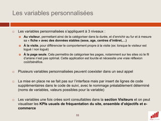 La mesure de la fidélité dans Google Analytics« Dans Google Analytics, un visiteur est considéré comme "connu" lorsque le cookie _utma de votre domaine est enregistré dans son navigateur. » Source : centre d’aide Google AnalyticsCela s’applique également aux visiteurs pour qui le cookie _utma n’était pas présent sur son ordinateur avant le début de la période considérée, qui ont effectué une première visite, déclenchant le stockage du cookie, puis sont revenus une seconde fois (a minima) sur le site durant cette même période. Ces visiteurs seront dénommés « connus ».Le terme « connu » est une traduction imparfaite du terme « fidèle » (loyal en anglais). Un visiteur « connu » est en fait un visiteur ayant visité votre site plus de 2 fois au cours des 2 dernières années (durée de vie du cookie visiteur), indépendamment de la période sélectionnée, ce qui correspond bien à la définition de fidèle.La période sélectionnée permet uniquement de sélectionner le nombre de visites effectuées par les visiteurs fidèles durant la période (y compris ceux qui n’étaient jamais venus sur le site avant le début de la période).32