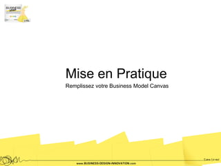 Mise en Pratique
Remplissez votre Business Model Canvas
 