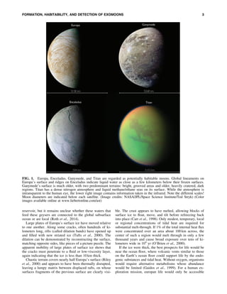 FORMATION, HABITABILITY, AND DETECTION OF EXOMOONS 3 
FIG. 1. Europa, Enceladus, Ganymede, and Titan are regarded as poten...