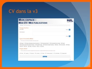 CV dans la v3 
 