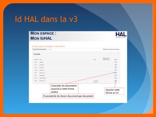 Id HAL dans la v3 
 