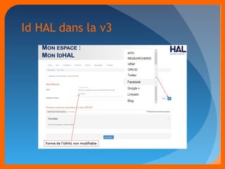Id HAL dans la v3 
 