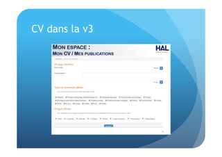 CV dans la v3 
 
