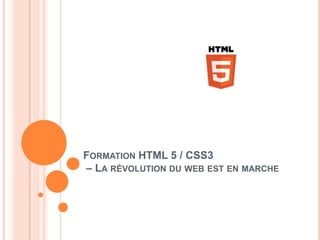 Formation HTML 5 / CSS3  – La révolution du web est en marche 