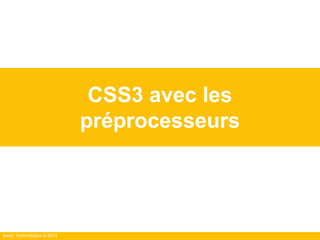 Ippon Technologies © 2014
CSS3 avec les
préprocesseurs
 