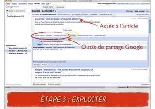 Accès à l’article


           Outils de partage Google




ÉTAPE 3 : EXPLOITER
 