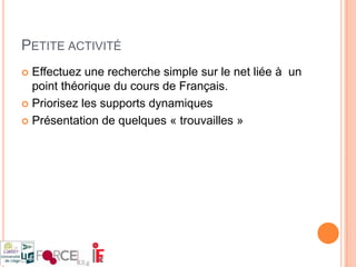 L’intégrationFamilleSTOCKAGEFamilleTrace mnésiqueConnections référentielles (Paivio,1971) 