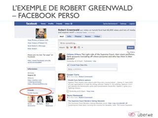 L’EXEMPLE DE ROBERT GREENWALD
– FACEBOOK PERSO
 