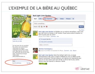 L’EXEMPLE DE LA BIÈRE AU QUÉBEC
 