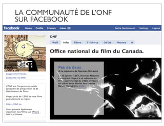 LA COMMUNAUTÉ DE L’ONF
SUR FACEBOOK
 