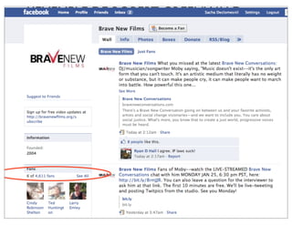 L’EXEMPLE DE ROBERT GREENWALD
– FACEBOOK GROUP
 