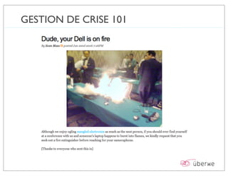 GESTION DE CRISE 101
 