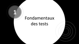 Fondamentaux
des tests
1
 