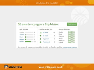 Vous n'êtes pas seul !
Introduction à l'e-reputation
 