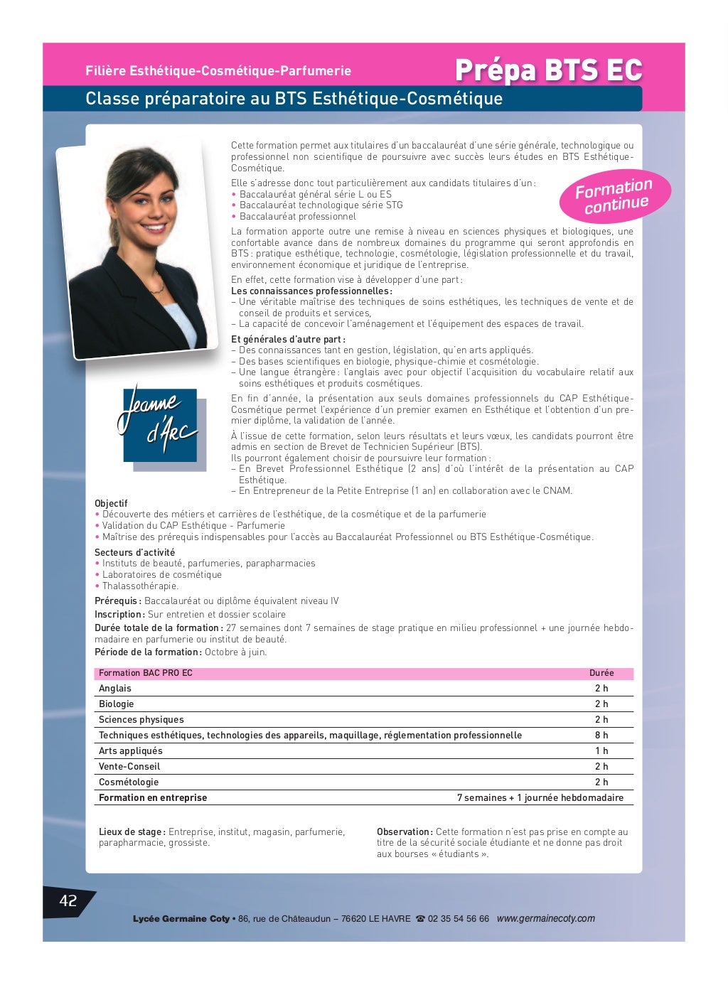 Formations JeanneD'Arc Sainte Adresse