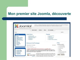 Mon premier site Joomla, découverte
 